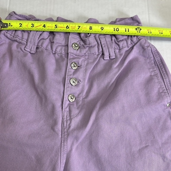 Zara Women’s High Waisted Baggy Paperbag Jeans Size 4 Lavender Purple Denim - Picture 8 of 12